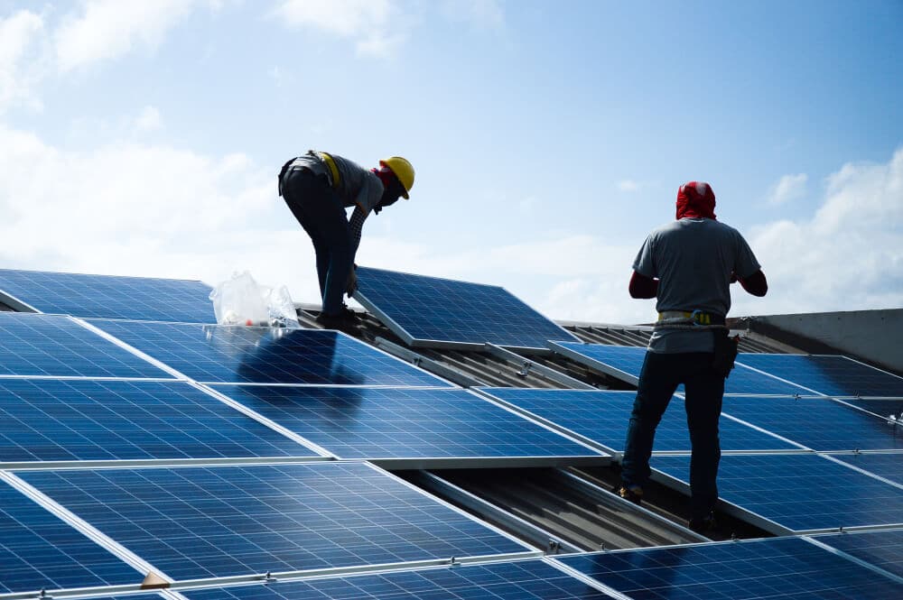 pose d’un panneau solaire