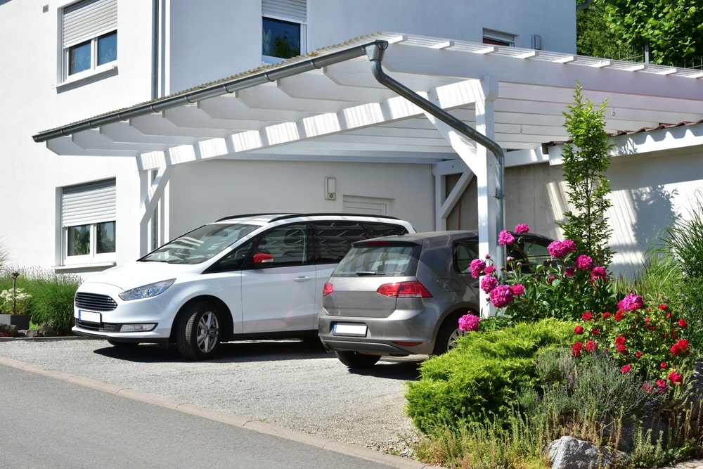 Case of a carport with a footprint of between 5 and 20 m2