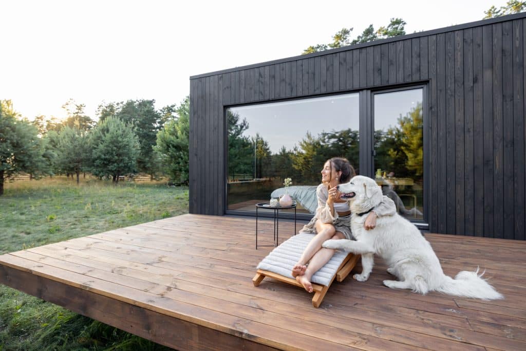 terrasse en bois aménagement jardin